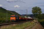 MaK G 2000 BB von RTS mit einem Gterzug am 25. Juli 2011 in Pommern an der Mosel