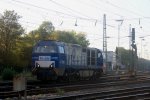 Die V206 von der Rurtalbahn fhrt als Lokzug von Aachen-West in Richtung Montzen/Belgien bei Sommerwetter.