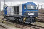 Stendal,  OHE  Diesellok MAK G 2000 Nr 1041, am 08. Mrz 2012