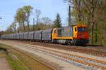 Kreisbahn Siegen-Wittgenstein Vossloh G2000 (273 018-2) mit Coilwagen in Kahl am Main am 09.04.26