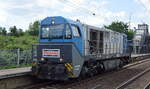Eichholz Rail GmbH für STRABAG mit der MaK G 2000 BB  V 1001-033  (NVR:  92 80 1273 005-9 D-EIVEL ) am 10.07.21 Durchfahrt Bf.