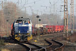 RBH 810 (275 810-6) verlässt nach dem Kopf machen Recklinghausen-Ost 7.2.2018