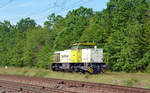 275 120 der RBB fuhr am 02.06.19 in Burgkemnitz auf die Nebenbahn um in Zschornewitz Wagen bei Imerys Fused Minerals Wagen abzuholen.