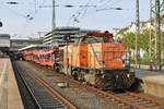 Northrail Vossloh G1203 275 020-6 am 20.07.19 mit BTE Autowagen in Hamburg Altona