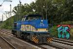 EVB Logistik Vossloh G1206 275 503-1 in Hamburg Harburg am 18.07.19 vom Bahnsteig aus fotografiert