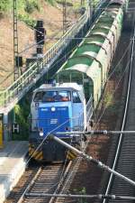 rental cargo mit Mak G 1206 zieht einen Holzschnipsel durch Schwerin-Mitte. 29.06.2007