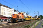 Deutschland   Lok 275 105 von BEG zieht einem Werkzug in Rüdesheim   7/9/2023
