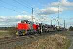 Mit einem BLG-Autozug am Haken, welchen 275 027 der RBB in Falkenberg(E) abholte, rollte die MaK am 29.03.26 durch Wittenberg-Labetz Richtung Dessau.