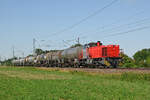 Die RBB rollte mit 275 027 und einem Kesselwagenzug am Morgen des 25.06.26 durch Gr�fenhainichen Richtung Wittenberg.
