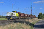 275 120 der RBB rollte am 06.09.26 mit einem Silozug durch Wittenberg-Labetz Richtung Wittenberg und wird anschlie�end nach Bitterfeld fahren.