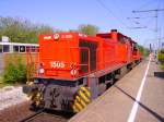 Zwei MAK Loks der NEG beim Halt in Elmshorn. 15.05.08