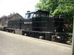 MRCE-Lok G1206 5001570 beim Rangieren mit einem Bauzug fr die neue S-Bahnstrecke nach Kirchheim/Teck im Bahnhof Wendlingen.(07.05.09) 