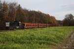 MRCE 500 1571 mit dem 47062 im Einsatz fr Veolia am 18.11.2009 kurz vor Dlken.