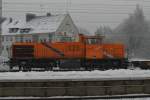 northrail 6 (vermietet an WHE) durchfhrt am 25.1.10 Essen Hbf