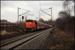 Wieder ein Ganzzug, diesmal brummt Lok 829 (9280 1275 817-5 D-RBH) mit ihrem Zug an der Kokerei Prosper in Richtung Oberhausen vorrber.