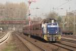 RBH 807 mit einem Kohlezug in Dsseldorf Rath am 07.04.2010