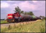 G 1206 der Jade-Weser-Bahn komment mit Ihren Kesselwagen von der Wilhelmshavener Raffinerie.23/08/2010