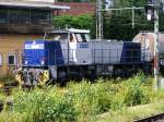 Eine G 1206 der RBH ist am 30.08.2010 im Bahnhof Gladbeck-West unterwegs.