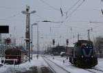 Rechts im Bild G 1206 MAK un Links der Schienenbus von den Pasauer-EisenbahnFreunden am 05.12.2010 in Regensburg Hbf.