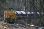 EH 541 schlngelt sich am 6.3.11 durch das Angerbachtal