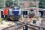 RBH 834, 830 und 003 in RBH-BW Gladbeck. 11.07.2011