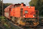 Die RBH 834 zieht Kohle durch Duisburg Neudorf am 23.09.2011