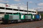 ATC Lok 1001121 (ex FRET 461002) +ATC 1001124 (ex FRET 461004)+ eine weitere unbekannte ATC G1206 am 5.5.13 bei der Ankunft in Krefeld Hbf.