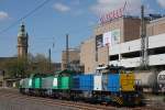 Unbekannte ATC G1206+ATC 1001124 (ex FRET 461004)+ ATC Lok 1001121 (ex FRET 461002) am 5.5.13 in Krefeld Hbf.Die Loks fuhren in das Bw Krefeld wo die blaue leider unbekannte G1206 abgestellt wurde.