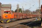 RBH 824 zog am 18.1.14 einen Fal-Zug aus Scholven durch Gladbeck-West.