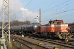 RBH 809 zog am 29.1.14 einen Kesselzug durch Gladbeck-West.