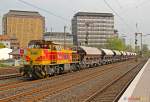 MaK G 1206 (546) TKSE mit einem Kalkzug am 11.04.2014 in Düsseldorf Rath.