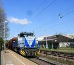 V151  Josy  von der Rurtalbahn kommt durch Kohlscheid als Umleiter aus Richtung Neuss,Herzogenrath mit einem langen Kohlenzug aus Köln-Bickendorf nach Düren- Lendersdorf und fährt die