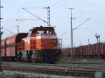 RBH 811 (Mak G1206/Bauj. 1998) verlsst den Kohle Hafen in Duisburg Ruhrort. 8.3.07