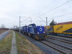 InfraLeuna 211 (92 80 1275 014-9 D-LEUNA) + 206 mit Kesselwagen von Emleben nach Großkorbetha, am 10.01.2022 in Vieselbach.