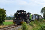 Im August 2017 mühte sich Lok 1677 der SBB bei Tübingen-Bühl mit einem umgeleiteten Güterzug ab.
