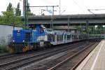 Am 13.08.2014 fuhr evb 415 51 (275 503-1) mit einem leeren BLG Autozug durch Hamburg Harburg und fuhr in den Gbf Harburg.