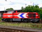 Mak 1770 GG (277 803-3) von LDS, abgestellt am 19.08.2011 im Bf Oranienburg.