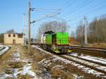 Am 06.02.2015 Rangierfahrt von der 277 101-2 von der SETG bei Borstel bei Stendal .