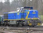 V2305 der MWB mit Schwellenzug in Gremberg am 30.03.2010