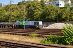 LDS 277 030 vor einem Bauzug in Neckarelz abgestellt.