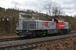 LZ kommt die Schweerbau 1277 030 durch Neckargerach am Mittag des heutigen Donnerstag den 20.2.2020
