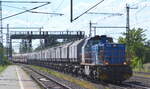 Verkehrsbetriebe Peine-Salzgitter GmbH (VPS) mit Lok  1701  (NVR:  92 80 1277 101-2 D-VPS ) und einem Kalkzug mit Kübel- u.