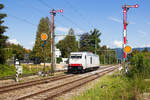 285 106-1 auf dem Weg zum Tanken nach Lindau Hbf. Gruß an den Tf! 17.8.18