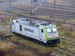 Captrain ITL 285 111-1 TRAXX DE ( 9280 1285 111-1 D-ITL ) abgestellt in Gera am 10.12.2020