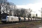 RHC DE803 (285 114) am 16.1.14 mit einem Kalkzug in Ratingen-Lintorf.