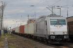 RHC DE 805 (285 116) am 23.2.14 mit einem Containerzug in Nievenheim.