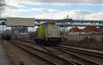 293 901 rollte am 05.03.17 als Rangierfahrt aus dem Standort der RBB in Bitterfeld heraus.