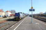 Bayernhafen Bahnservice 293 515-3 in Aschaffenburg Süd Bhf am 23.02.18 auf dem Hafenbahngleis