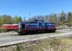 Eisenbahn Service Lübbenau GmbH, V 100, 9280 1293 881-9 D-ESLNL auf Parkposition in Marktredwitz am 26.4.2026