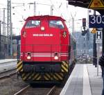 Die V100 Ost der SES Logistik fhrt mit den Sonderzug in Uelzen ein.